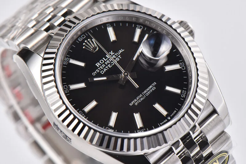Datejust 41 Schwarzes Zifferblatt mit Strichindizes in Stahl Clean Factory – Bild 6