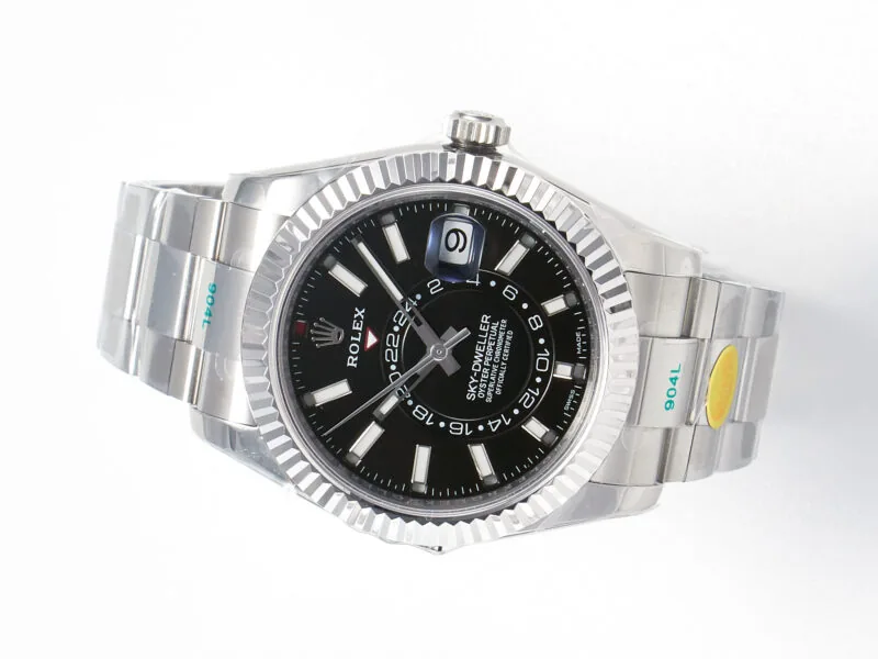 Sky-Dweller 326934 904L SS ZF 1:1 Best Edition cadran noir sur bracelet SS A2824 – Image 6