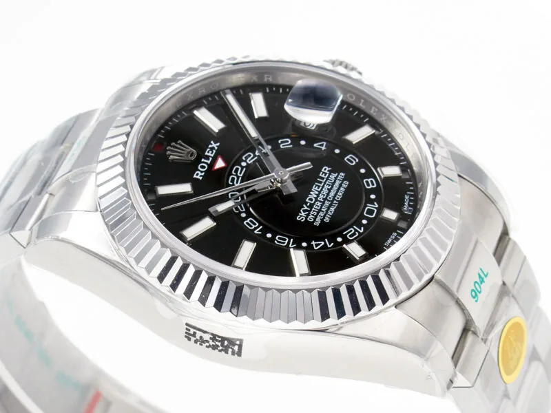 Sky-Dweller 326934 904L SS ZF 1:1 Best Edition cadran noir sur bracelet SS A2824 – Image 7