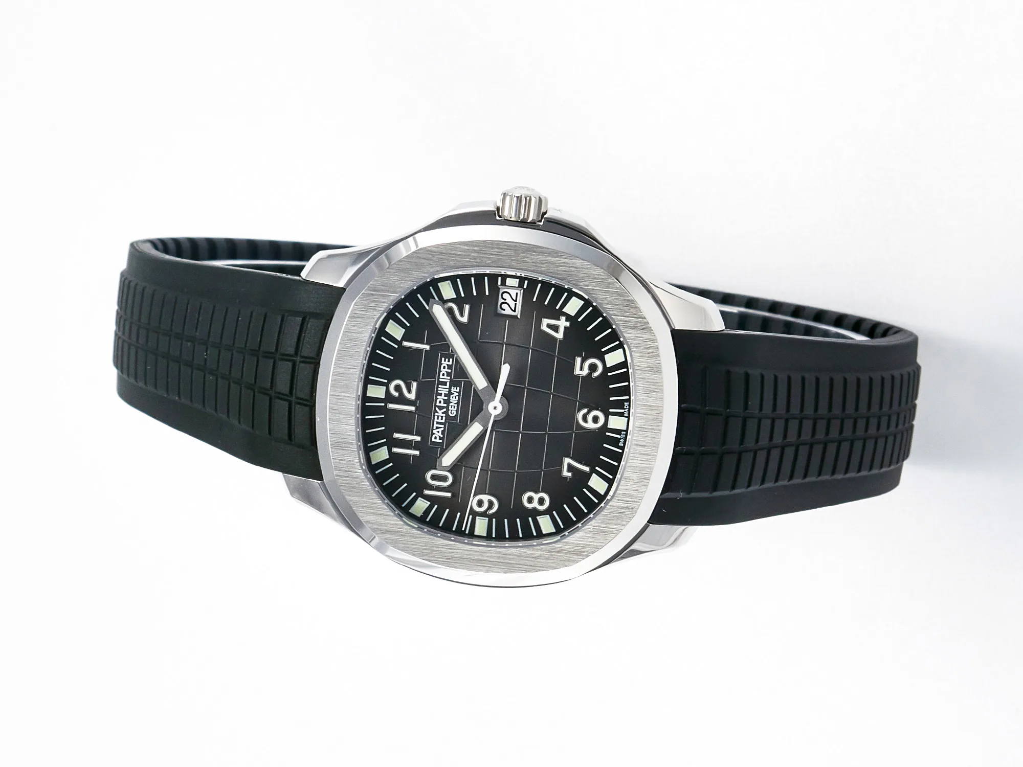 Aquanaut 5167 40mm SS 3KF 1:1 Best Edition schwarzes Zifferblatt am schwarzen Kautschukarmband A330 Super Clone V3 – Bild 6