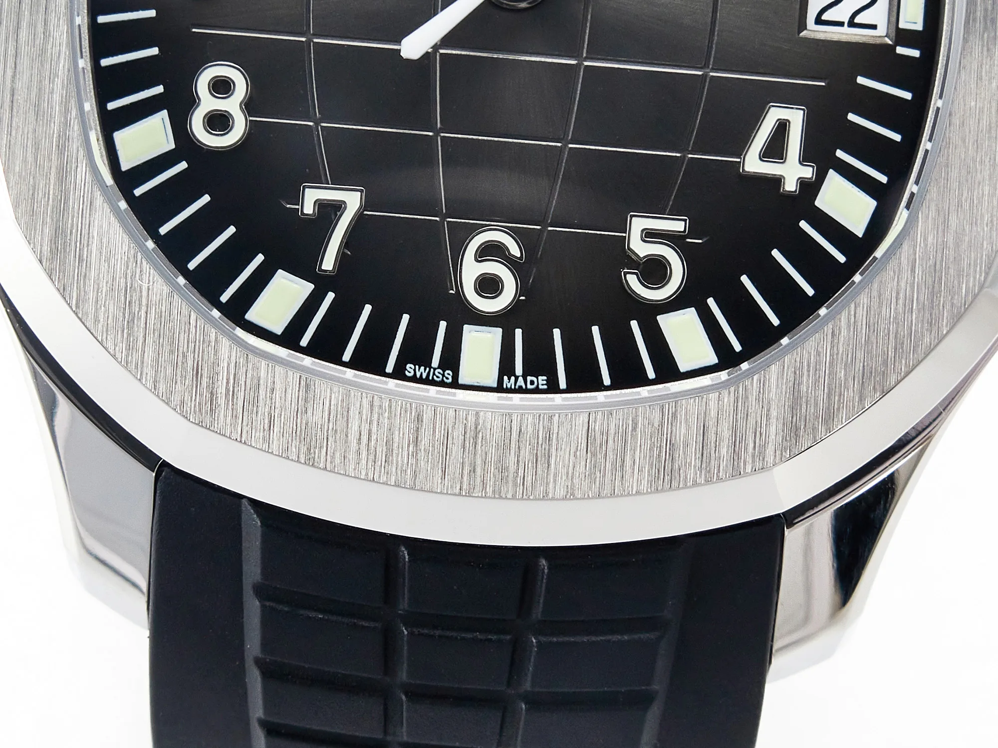 Aquanaut 5167 40mm SS 3KF 1:1 Best Edition schwarzes Zifferblatt am schwarzen Kautschukarmband A330 Super Clone V3 – Bild 10