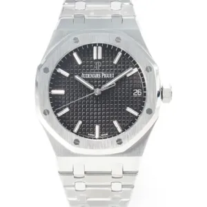 Royal Oak 41mm 15500 SS ZF 1:1 Best Edition Black Textured Dial on SS Bracelet SA4302 Super Clone V3