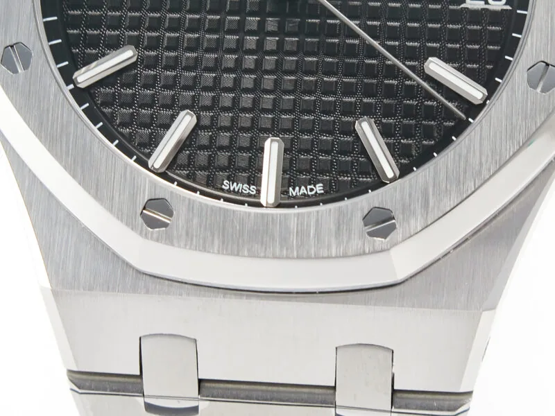 Royal Oak 41mm 15500 SS ZF 1:1 Best Edition schwarzes strukturiertes Zifferblatt am SS-Armband SA4302 Super Clone V3 – Bild 8
