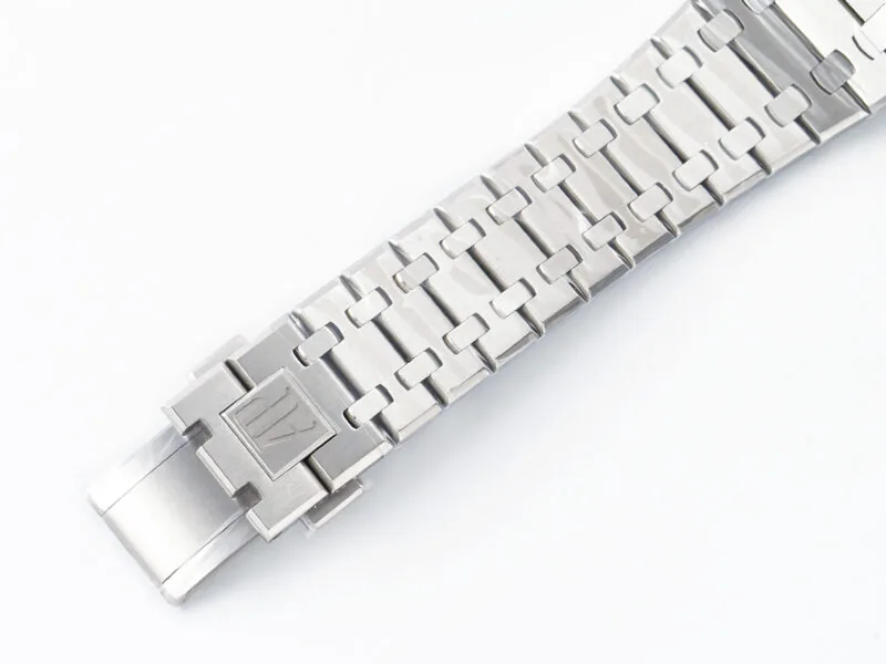 Royal Oak 41mm 15500 SS ZF 1:1 Best Edition schwarzes strukturiertes Zifferblatt am SS-Armband SA4302 Super Clone V3 – Bild 10