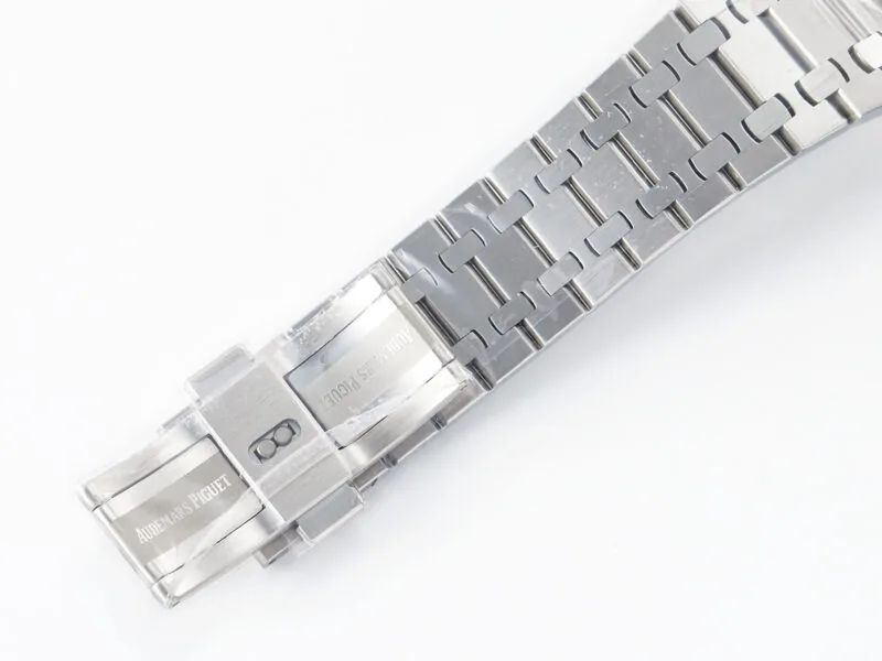 Royal Oak 41mm 15500 SS ZF 1:1 Best Edition schwarzes strukturiertes Zifferblatt am SS-Armband SA4302 Super Clone V3 – Bild 11