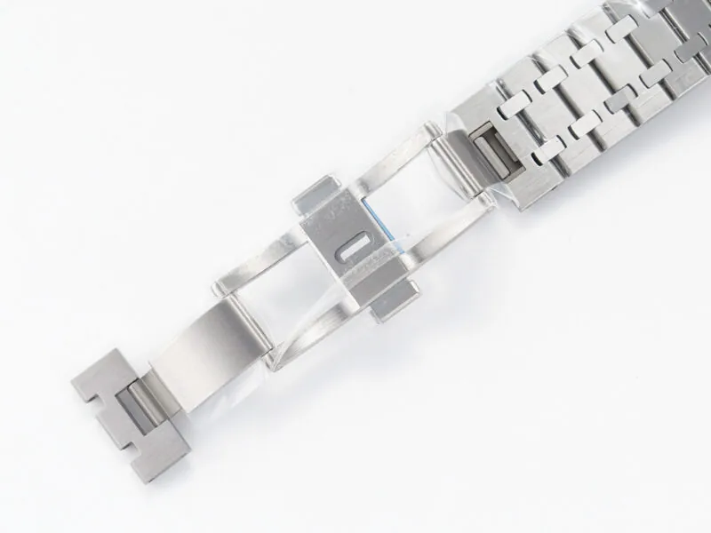 Royal Oak 41mm 15500 SS ZF 1:1 Best Edition blaues strukturiertes Zifferblatt am SS-Armband SA4302 Super Clone V3 – Bild 15