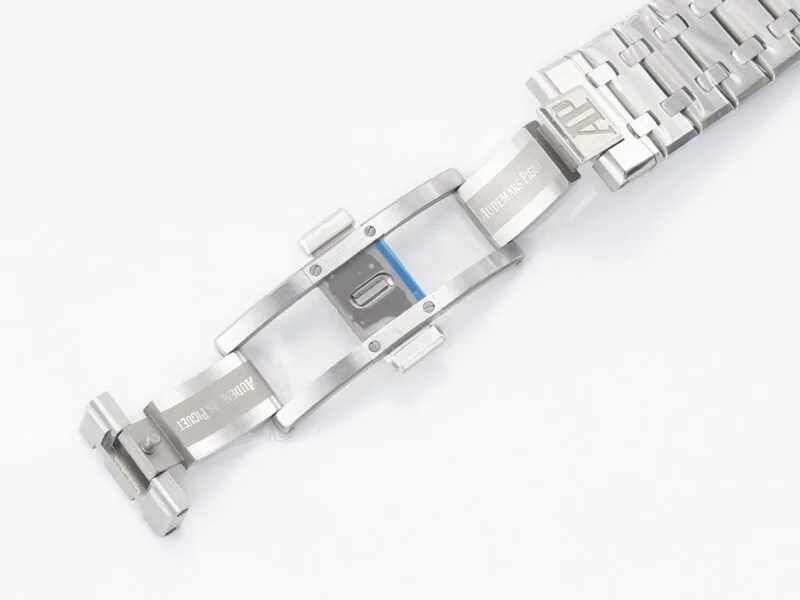 Royal Oak 41mm 15500 SS ZF 1:1 Best Edition blaues strukturiertes Zifferblatt am SS-Armband SA4302 Super Clone V3 – Bild 18