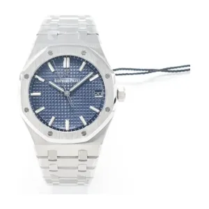 Royal Oak 41mm 15500 SS ZF 1:1 Best Edition Blue Textured Dial on SS Bracelet SA4302 Super Clone V3
