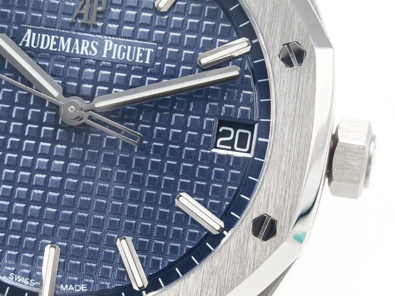Royal Oak 41mm 15500 SS ZF 1:1 Best Edition blaues strukturiertes Zifferblatt am SS-Armband SA4302 Super Clone V3 – Bild 11