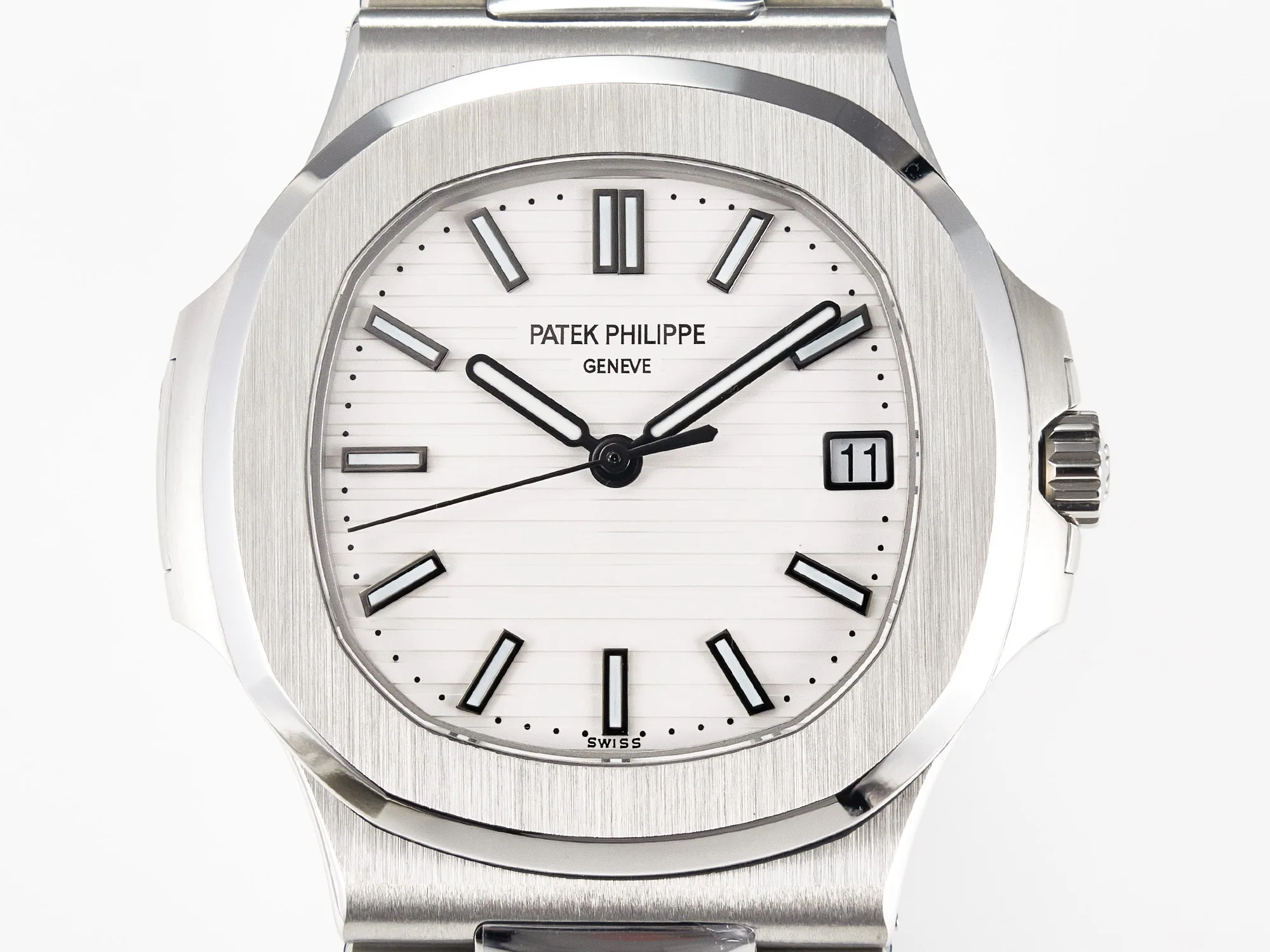 Nautilus 5711 3KF 1:1 Best Edition cadran blanc sur bracelet SS A324 Super Clone V2 – Image 4