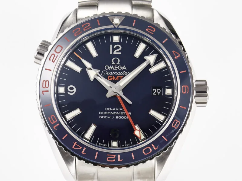 Planet Ocean 600M Co-Axial GMT 43.5mm VSF 1:1 Best Edition cadran bleu lunette en céramique bleue sur bracelet SS A8605 Super Clone – Image 4