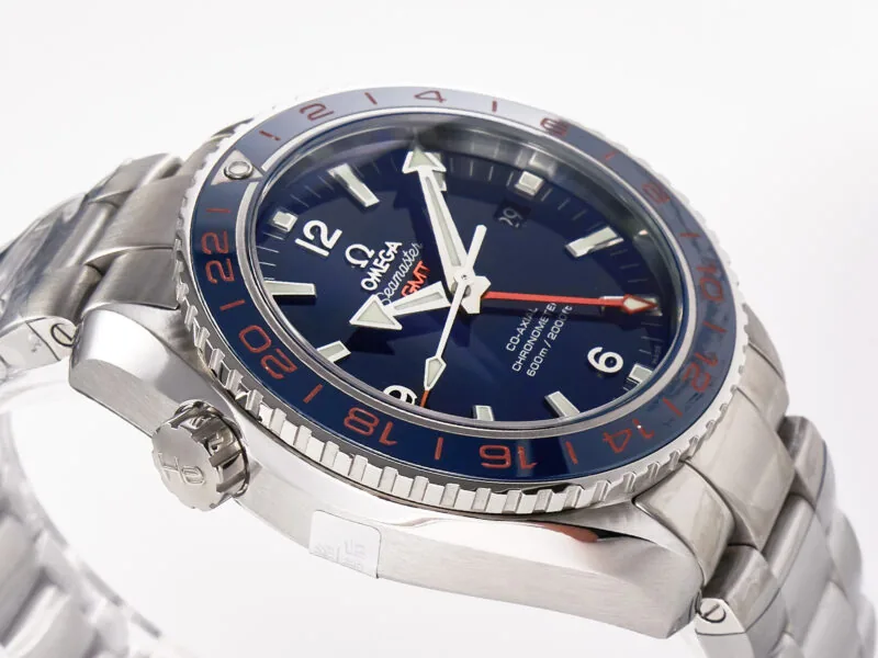 Planet Ocean 600M Co-Axial GMT 43.5mm VSF 1:1 Best Edition cadran bleu lunette en céramique bleue sur bracelet SS A8605 Super Clone – Image 6
