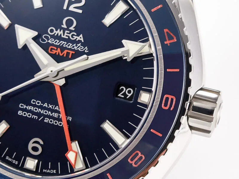 Planet Ocean 600M Co-Axial GMT 43.5mm VSF 1:1 Best Edition cadran bleu lunette en céramique bleue sur bracelet SS A8605 Super Clone – Image 10