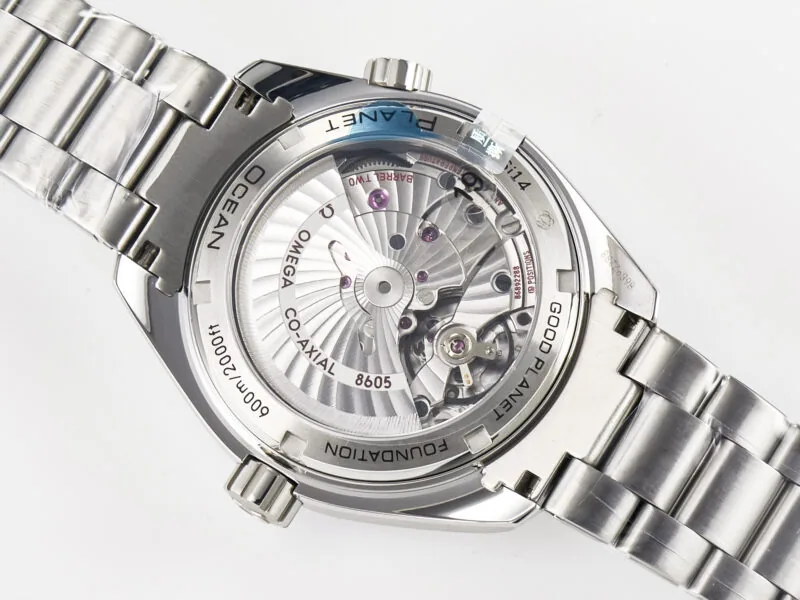 Planet Ocean 600M Co-Axial GMT 43.5mm VSF 1:1 Best Edition cadran bleu lunette en céramique bleue sur bracelet SS A8605 Super Clone – Image 18