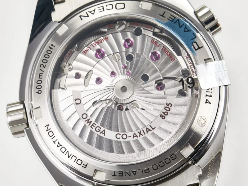 Planet Ocean 600M Co-Axial GMT 43.5mm VSF 1:1 Best Edition cadran bleu lunette en céramique bleue sur bracelet SS A8605 Super Clone – Image 15