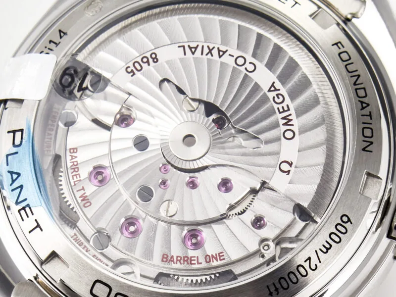 Planet Ocean 600M Co-Axial GMT 43.5mm VSF 1:1 Best Edition cadran bleu lunette en céramique bleue sur bracelet SS A8605 Super Clone – Image 16