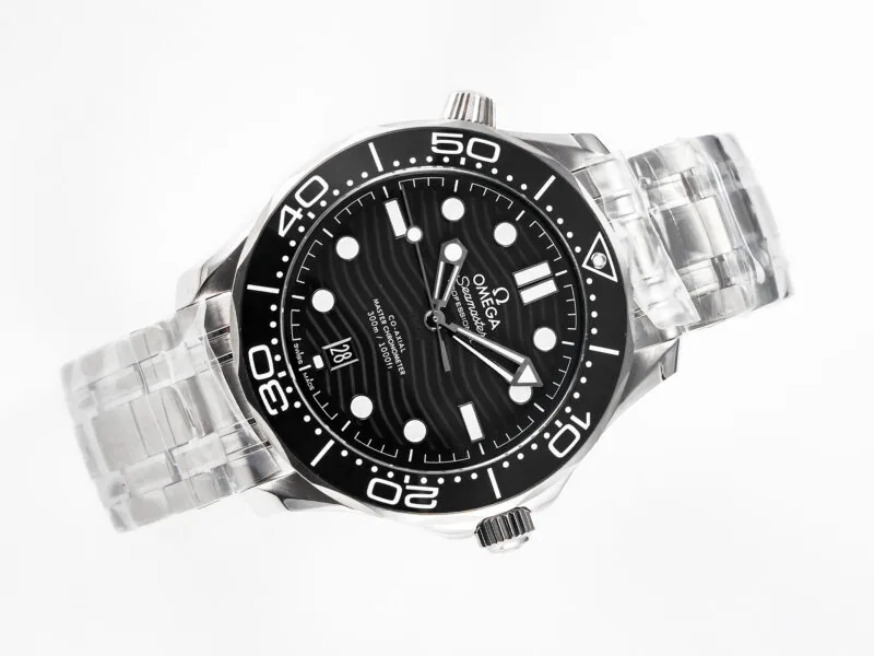 Seamaster Diver 300M VSF 1:1 Best Edition cerámica negra esfera negra con brazalete SS A8800 V2 - Imagen 4