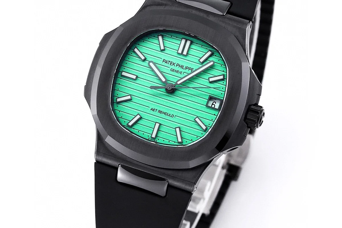 AET Nautilus 5711 Biscay Green Dial Black Ceramic