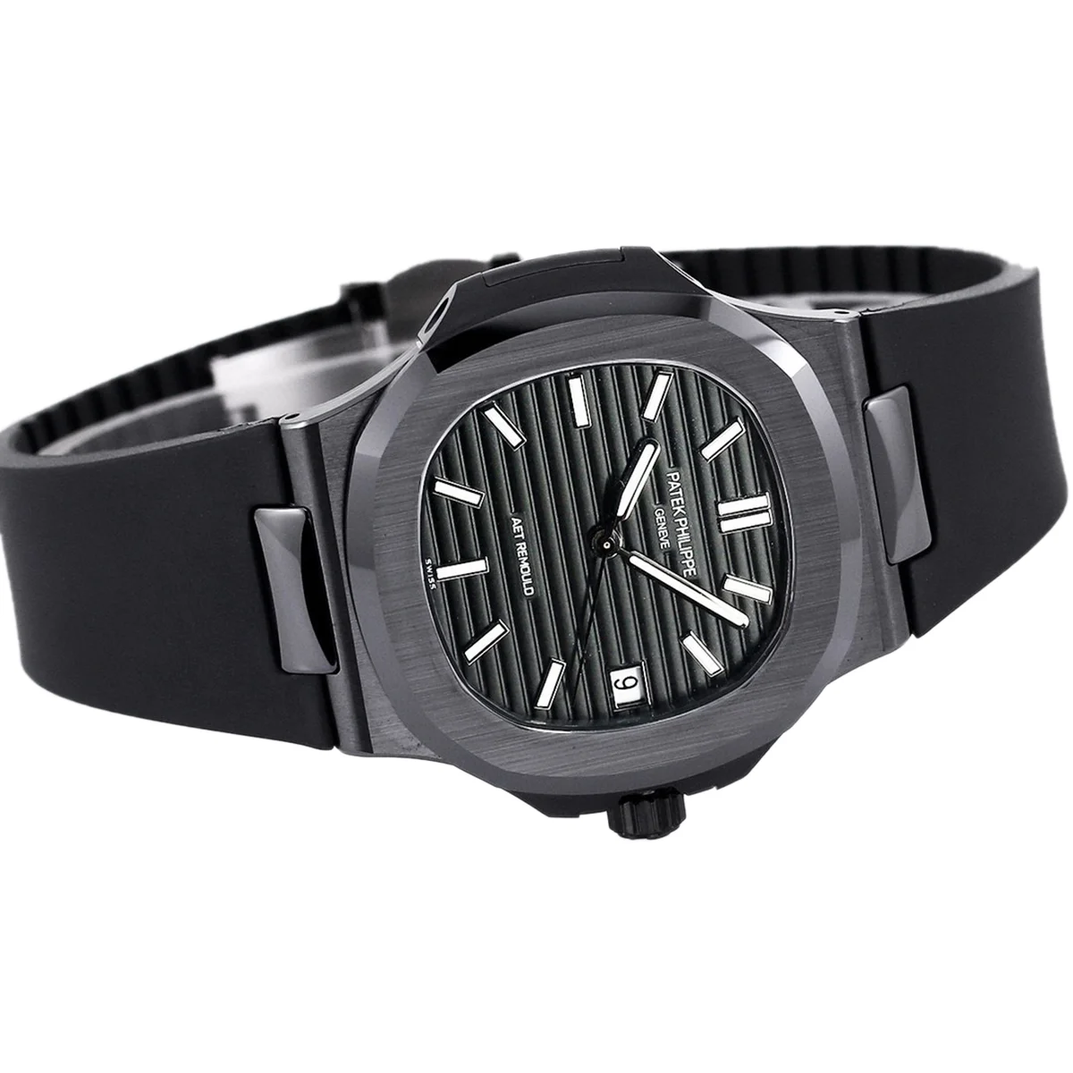 AET Nautilus 5711 Black Dial Black Ceramic