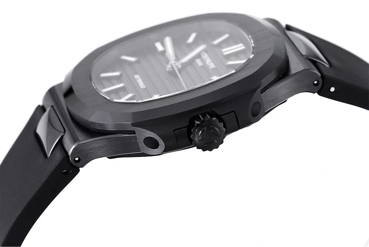 AET Nautilus 5711 Black Dial Black Ceramic