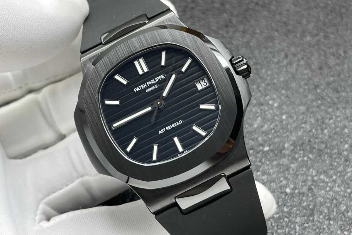 AET Nautilus 5711 Black Dial Black Ceramic