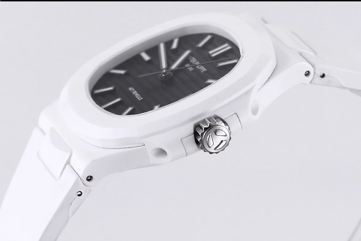AET Nautilus 5711 Black Dial White Ceramic