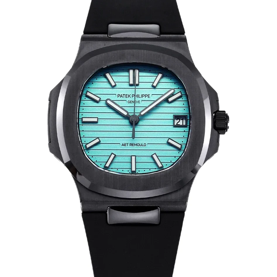 AET Nautilus 5711 Roselend Blue Dial Black Ceramic