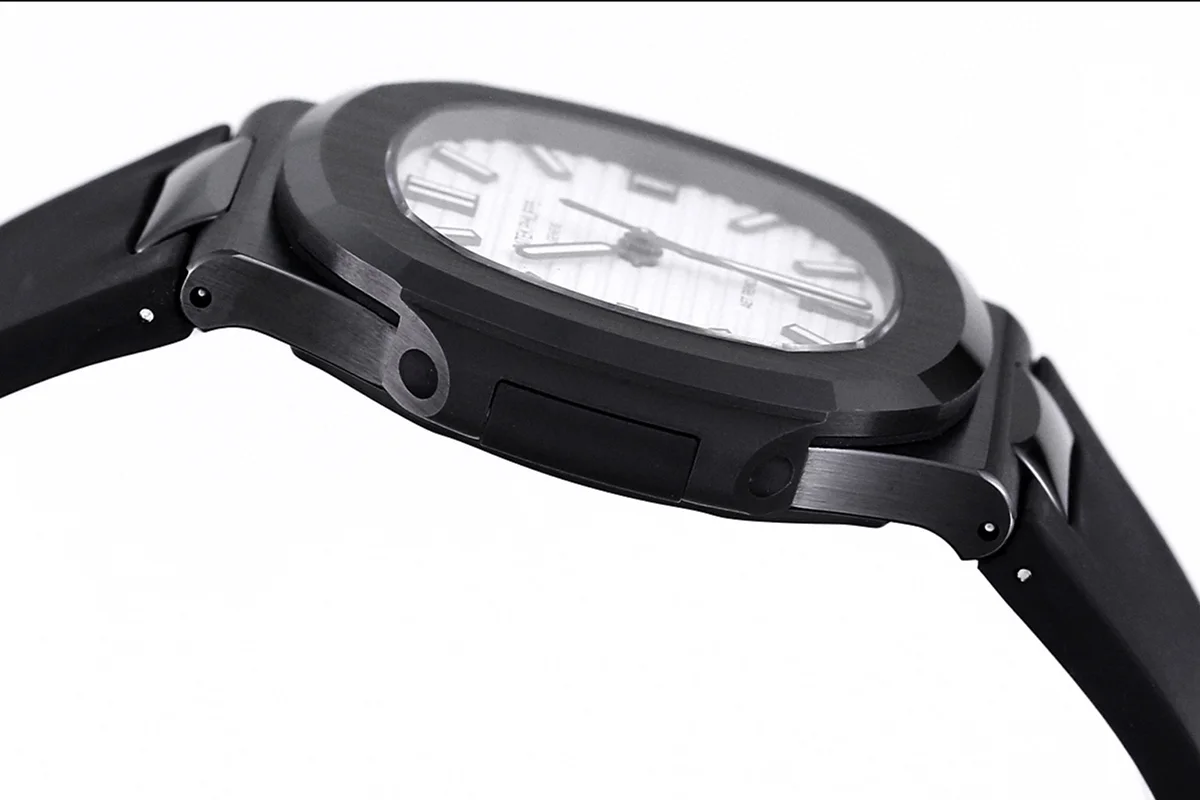 AET Nautilus 5711 White Dial Black Ceramic