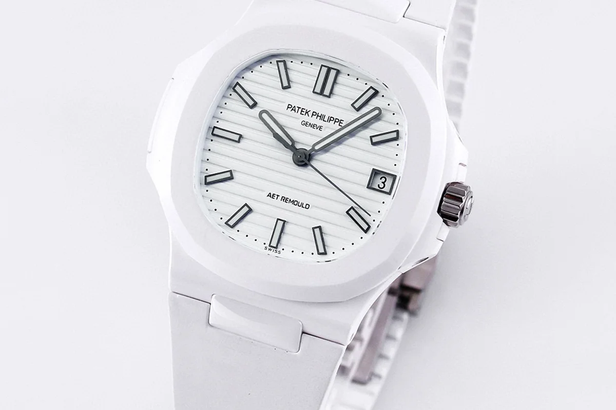 AET Nautilus 5711 White Dial White Ceramic
