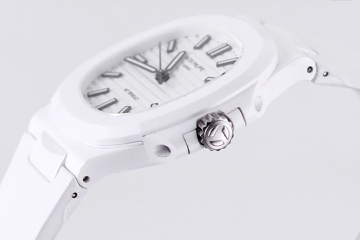 AET Nautilus 5711 White Dial White Ceramic
