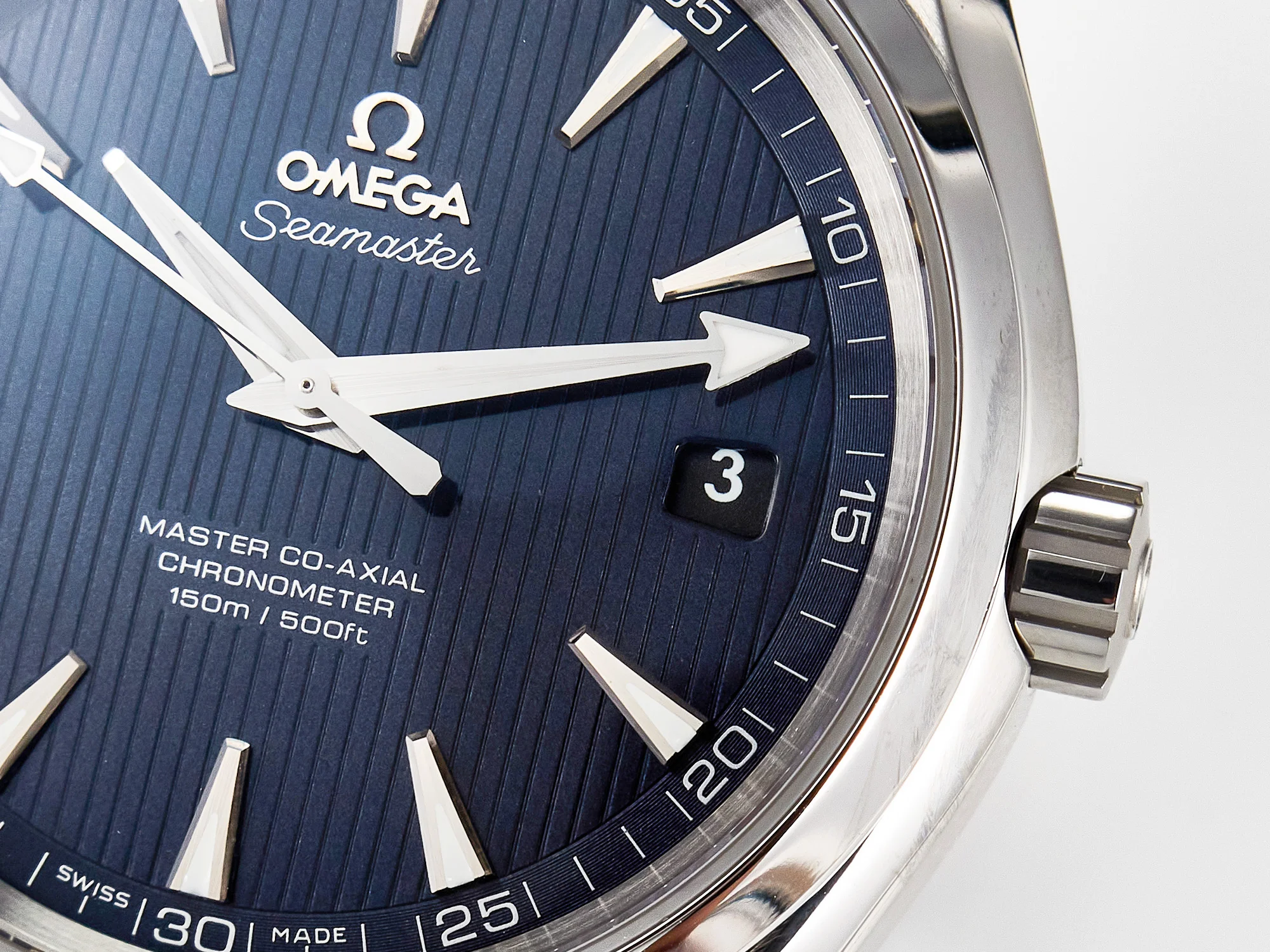 Aqua Terra 150M SS VSF 1:1 Best Edition Blue Textured Dial on SS Bracelet A8500 Super Clone