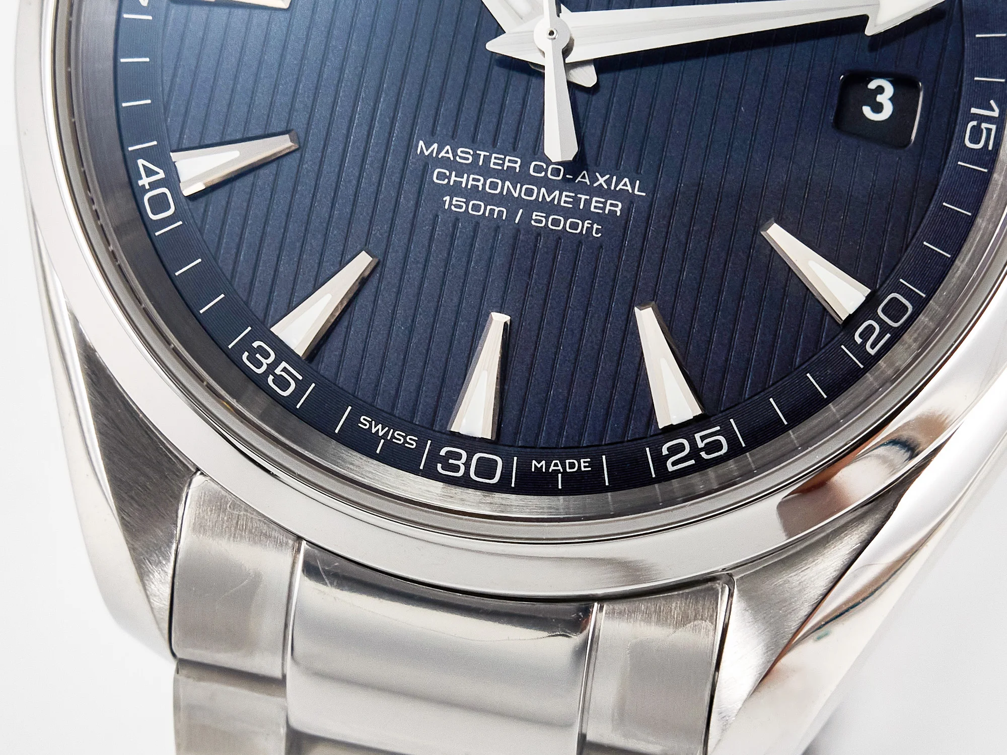 Aqua Terra 150M SS VSF 1:1 Best Edition Blue Textured Dial on SS Bracelet A8500 Super Clone