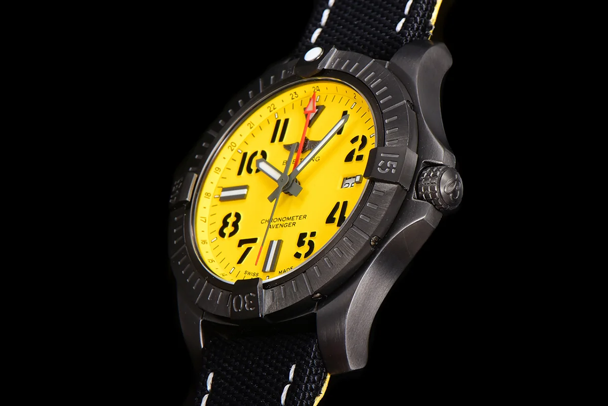 Avenger Automatic 45 Yellow Dial in PVD