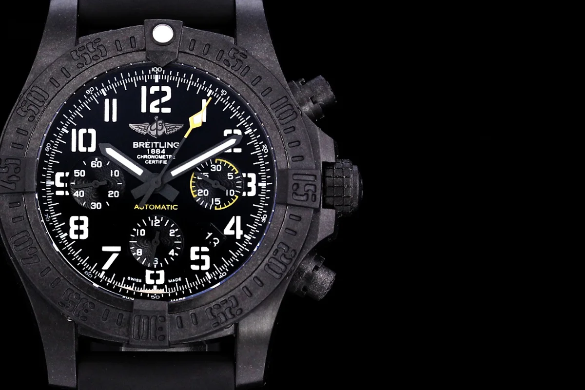 Avenger Hurricane Black Dial on Black Rubber Strap