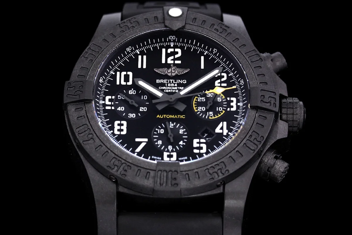 Avenger Hurricane Black Dial on Black Rubber Strap