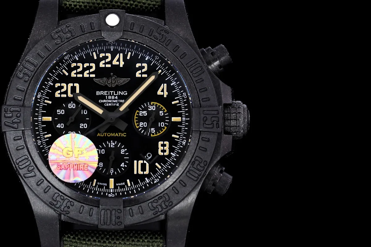 Avenger Hurricane Black Dial on Green Nylon Strap
