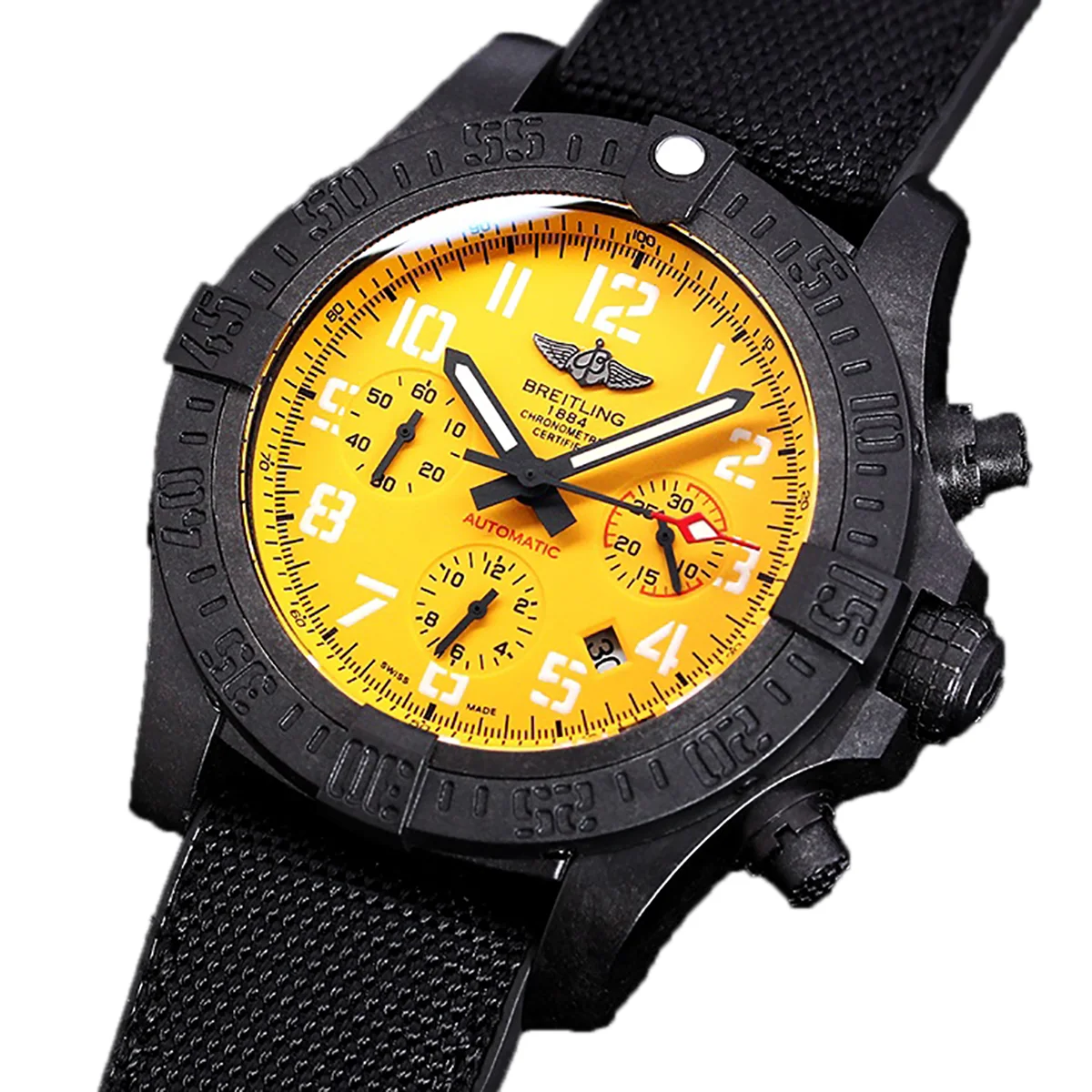 Avenger Hurricane Yellow Dial on Black Nylon Strap