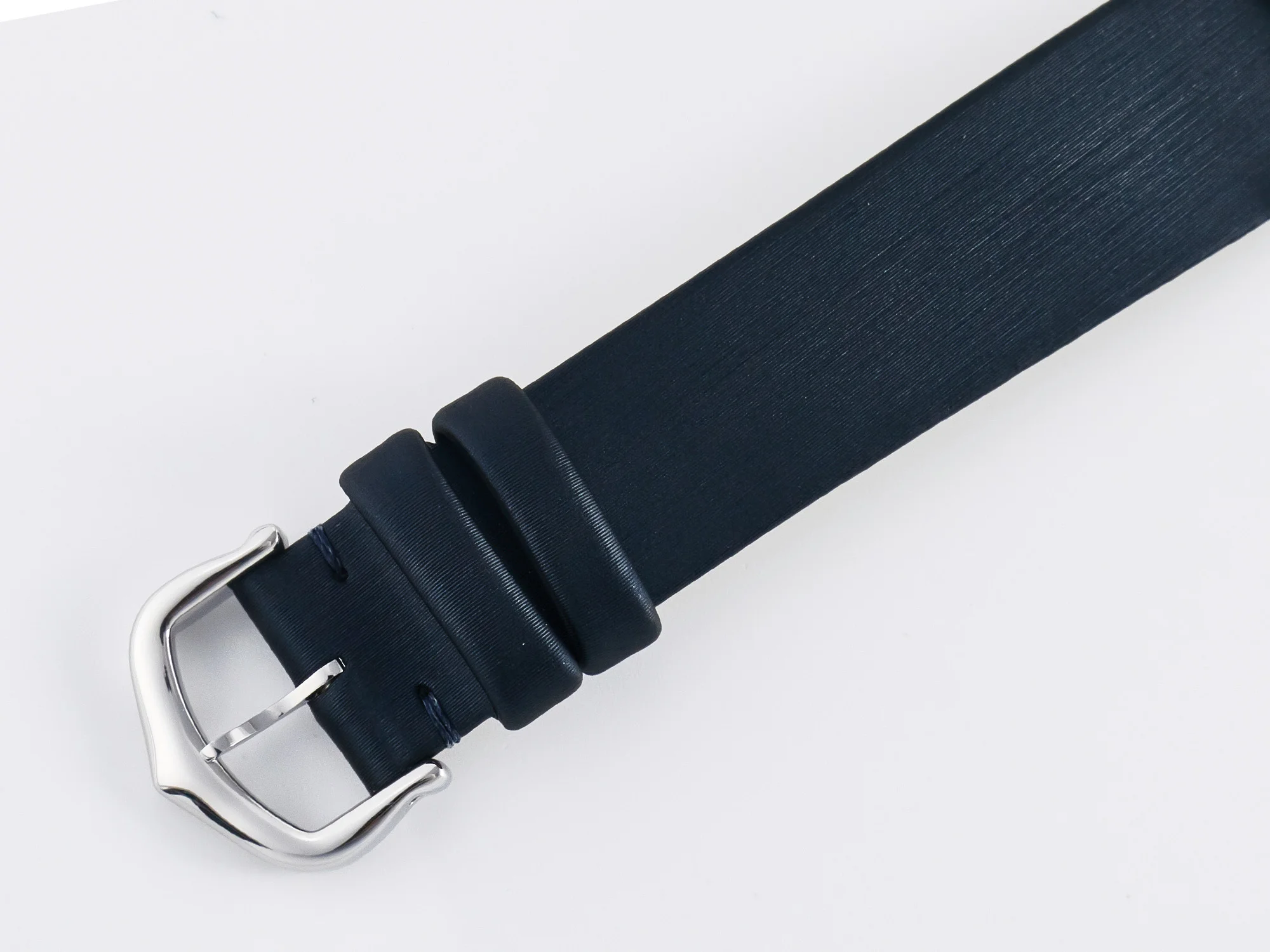 Ballon Blanc De Cartier 30mm SS DRF 1:1 Best Edition Silvered Texture Dial Diamonds Bezel on Blue Calfskin Strap Ronda Quartz