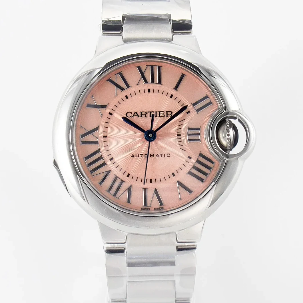 Ballon Bleu 33mm SS AF 1:1 Best Edition Pink Dial on SS Bracelet SEIKO NH05A