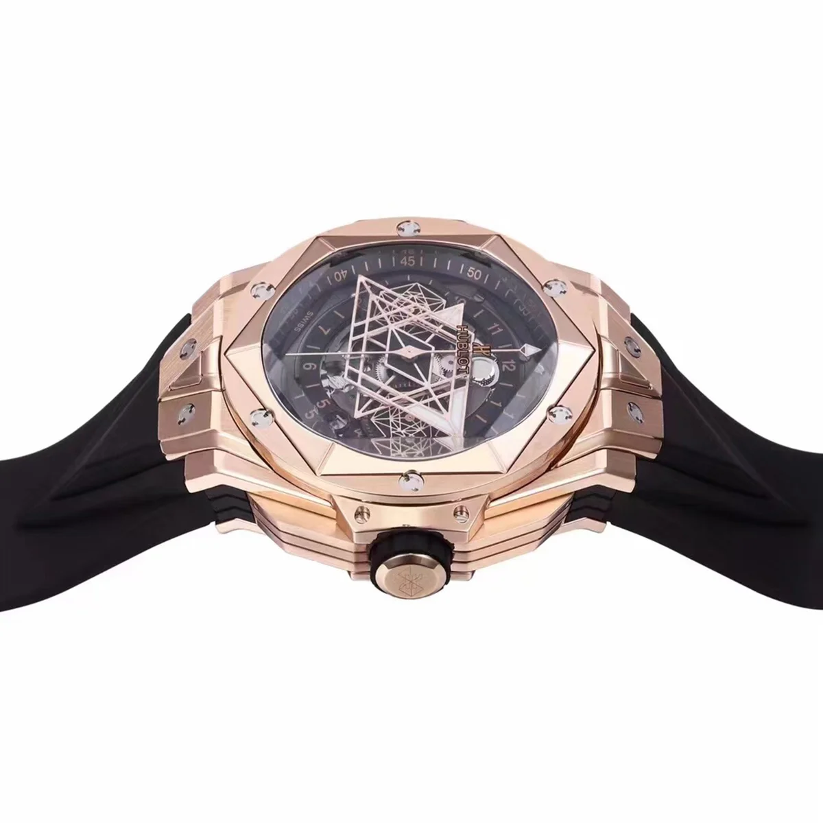 Big Bang Sang Bleu II Black Dial in Rose Gold