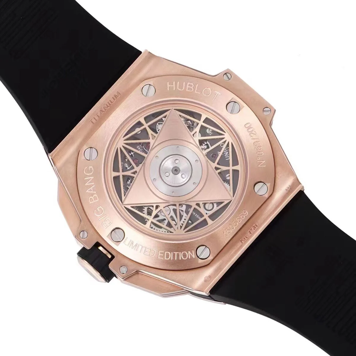 Big Bang Sang Bleu II Black Dial in Rose Gold
