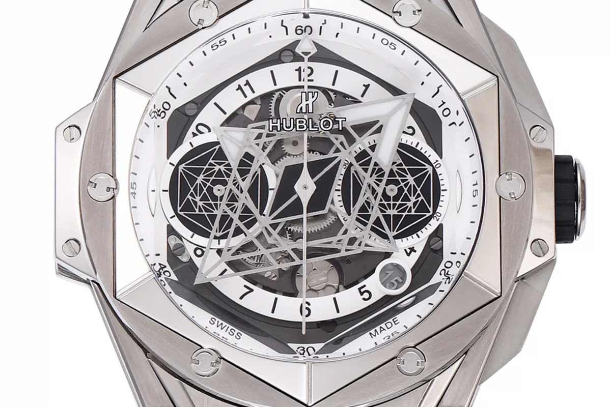 Big Bang Sang Bleu II White Dial in Titanium