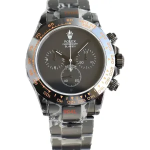 Blaken Daytona Matt Black with Orange Tachymeter