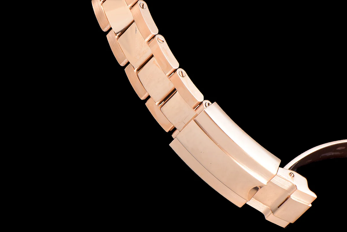 Blaken Daytona Pink Dial with Rainbow Diamond Bezel in Rose Gold