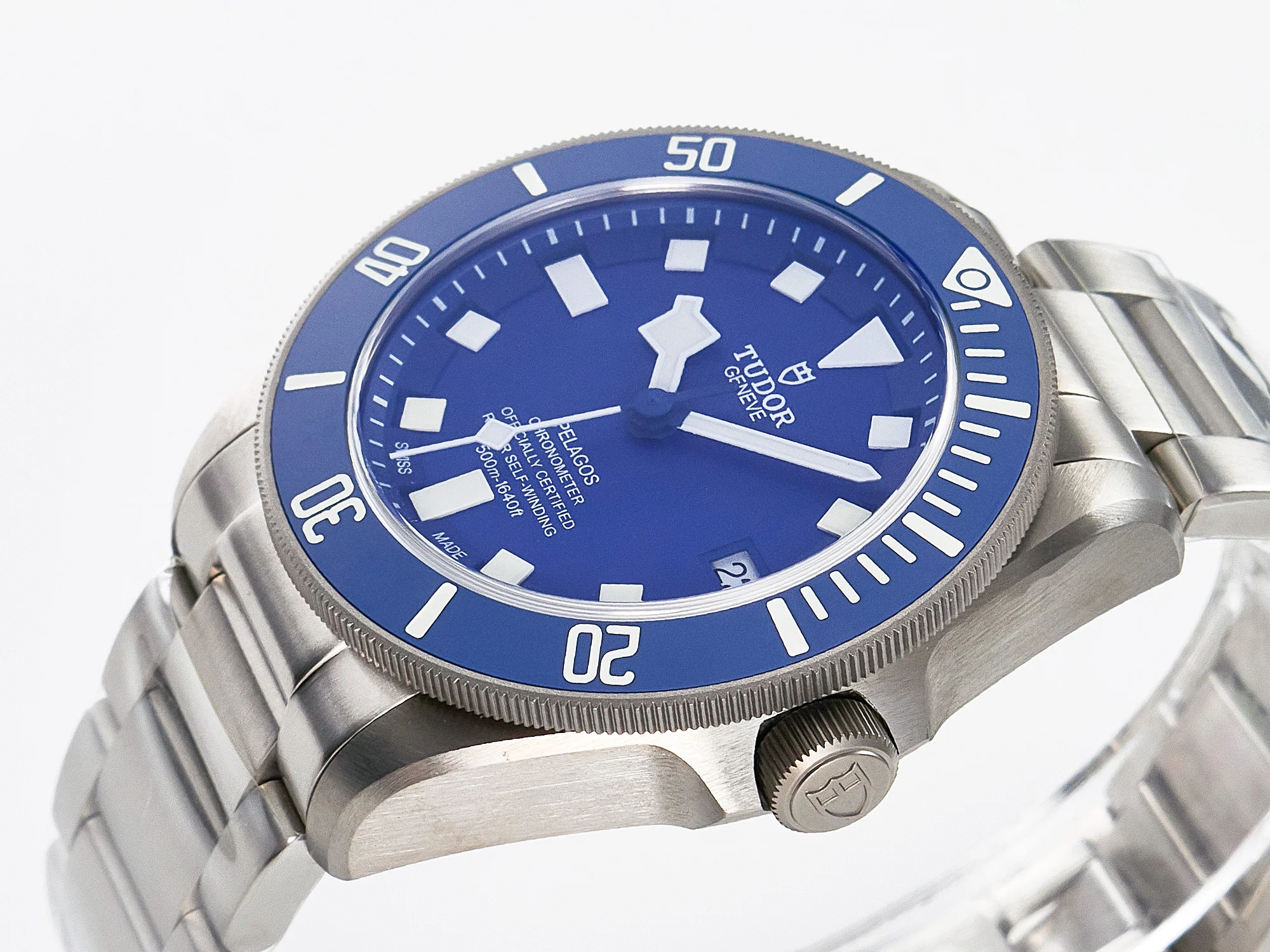 Blue Pelagos XF 1:1 Best Edition on Titanium Bracelet A2824 V5