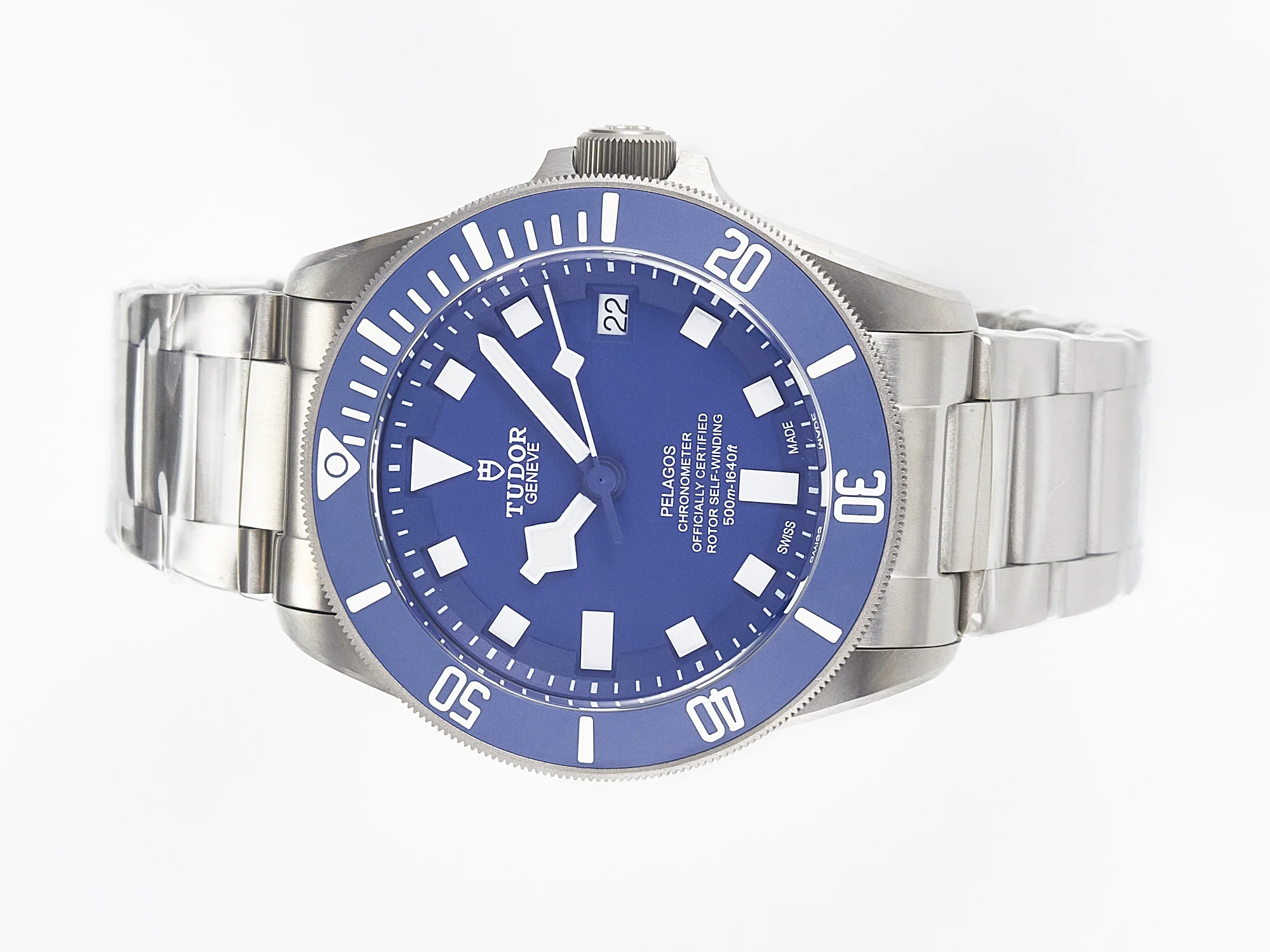 Blue Pelagos XF 1:1 Best Edition on Titanium Bracelet A2824 V5