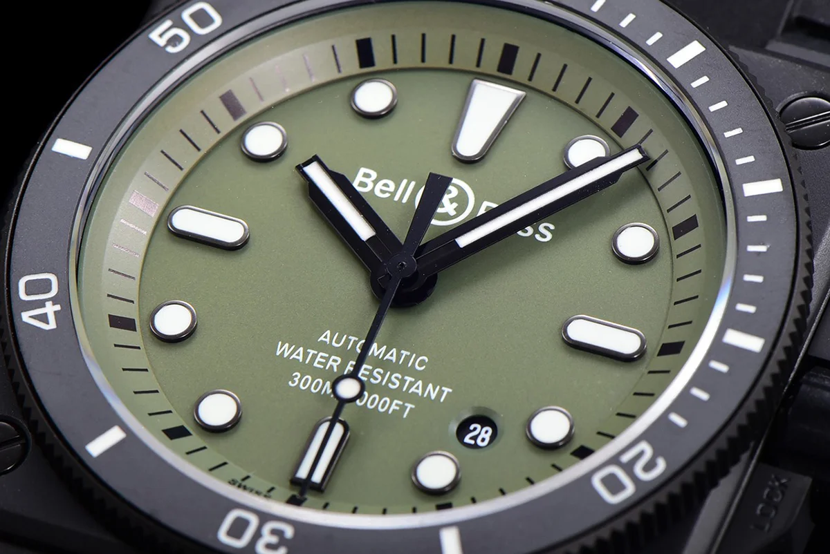 BR 03-92 Green Dial in PVD