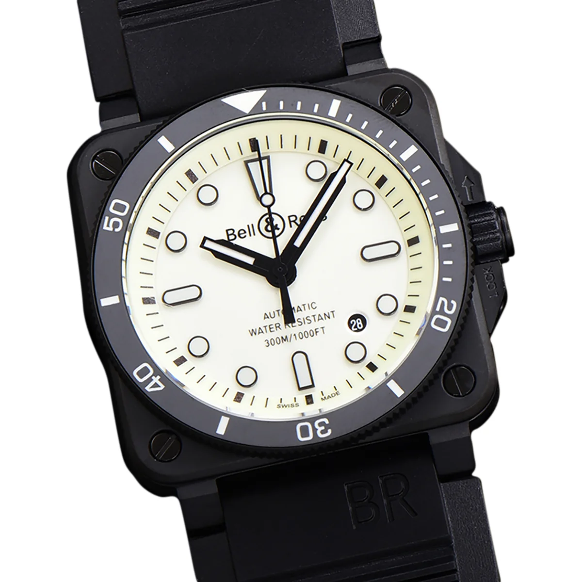 BR 03-92 White Dial in PVD