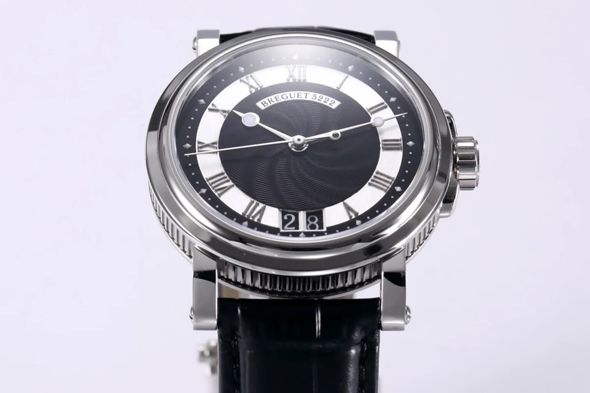 Breguet Marine Automatic Big Date 5817 Black Dial Watch in Steel