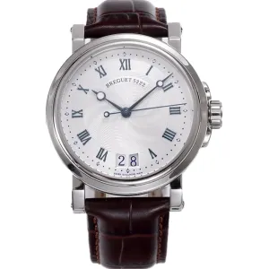 Breguet Marine Automatic Big Date 5817 Silver Dial Watch in Steel